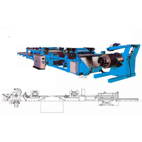 Uncoiling and leveling machine